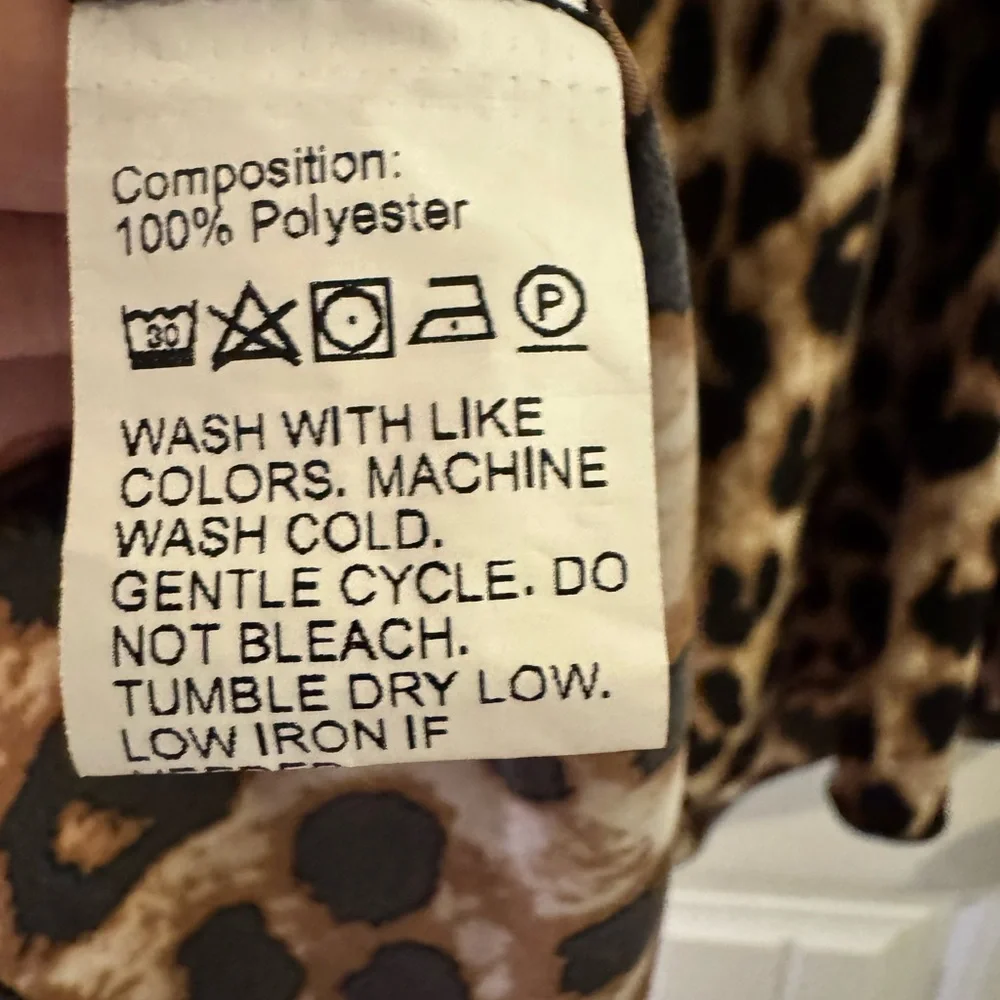 Chic SHEIN Curve Leopard Print Strapless Dress with Tie 0XL - Picture 6 of 6